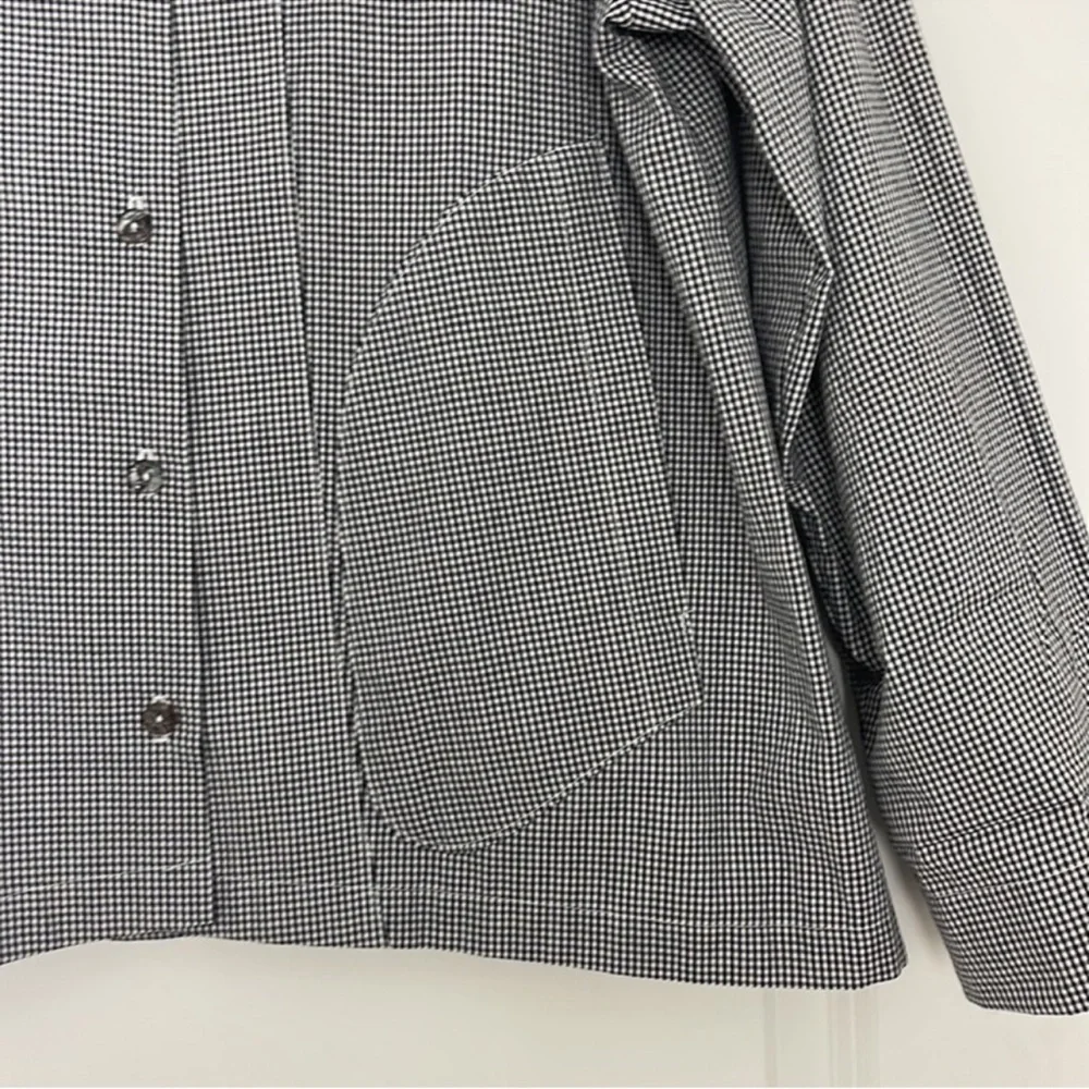 Vitamin A Black and White Gingham Button-Down Shirt - Picture 4 of 7